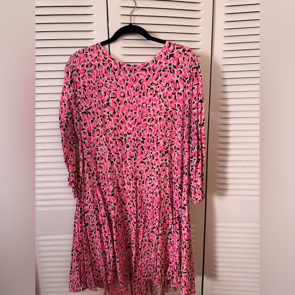 Lilly Pulitzer Pink and Black Animal Print Top